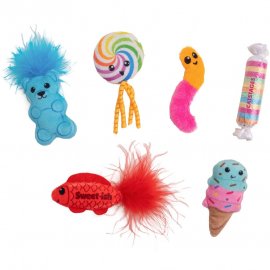 Catstages KITTY SWEET TREATS CAT TOYS - 6 PACK, MULTI набор игрушек для кошек с кошачьей мятой