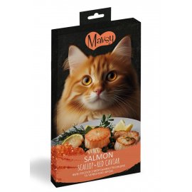 Mavsy Creamy Superfood Salmon, Scallop & Red Caviar ласощі для котів у вигляді крему ЛОСОСЬ, МОРСЬКІ ГРЕБІНЦІ та ЧЕРВОНА ІКРА
