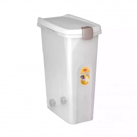 Stefanplast (Стефанпласт) Контейнер для зберігання корму, білий/прозорий Stefanplast (Стефанпласт) Контейнер для зберігання корму, білий/прозорий