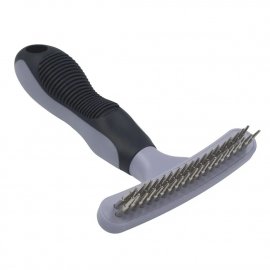 AnimAll Расческа-грабли двухрядная для собак