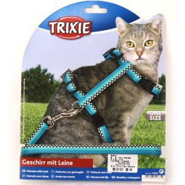 Trixie нейлоновая шлея с поводком для кошек ГОРОШЕК (41862) Trixie нейлоновая шлея с поводком для кошек ГОРОШЕК (41862)