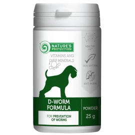 Natures Protection D-worm Formula харчова добавка для профілактики глистів у собак
