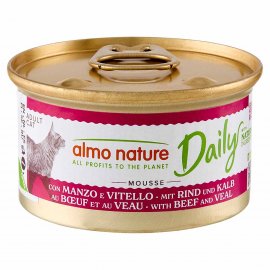 Almo Nature Daily MOUSSE BEEF & VEAL консервы для кошек ГОВЯДИНА И ТЕЛЯТИНА, мусс