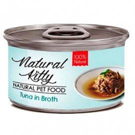 Natural Kitty Broth Tuna влажный корм для кошек, кусочки в бульоне, ТУНЕЦ