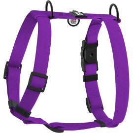Collar WAUDOG Magnet водостійка анатомічна H-подібна шлея для собак з QR-паспортом, магнітний фастекс, фіолетовий