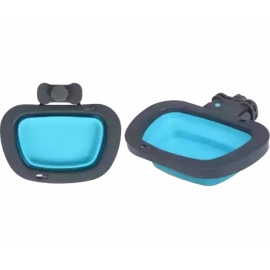 DEXAS Collapsible Kennel Bowl-Large - Миска складная с креплением для клетки для собак и кошек БОЛЬШАЯ, голубой