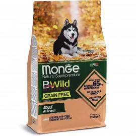 Monge Dog BWild Grain Free Adult All Breeds Salmon сухой беззерновой корм для собак всех пород ЛОСОСЬ