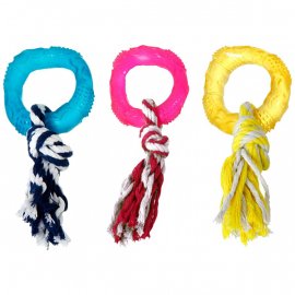 Flamingo GOOD4FUN RING WITH ROPE игрушка для собак, кольцо с веревкой