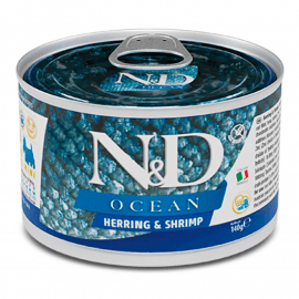Farmina (Фарміна) N&D Grain Free Ocean Herring & Shrimp Adult Mini вологий корм для собак дрібних порід ОСЕЛЕДЕЦЬ, ТРІСКА, ТУНЕЦЬ та КРЕВЕТКА Farmina (Фарміна) N&D Grain Free Ocean Herring & Shrimp Adult Mini вологий корм для собак дрібних порід ОСЕЛЕДЕЦЬ, ТРІСКА, ТУНЕЦЬ та КРЕВЕТКА