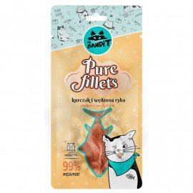 Mr. Bandit Cat Pure Fillets Chicken & Smoked Fish ласощі для котів ФІЛЕ КУРКИ ТА КОПЧЕНОЇ РИБИ