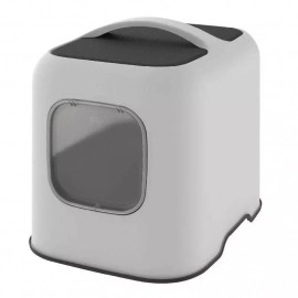 Curver (Курвер) БИАЛА закрытый туалет для кошек с фильтром и совком, белый