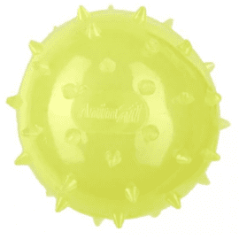 AnimAll Fun игрушка с пищалкой для собак МЯЧ С ШИПАМИ, желтый