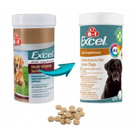 8in1 (8 в 1) Excel Vitality Senior (Ексель Сеньйор) вітаміни для літніх собак від 5 років