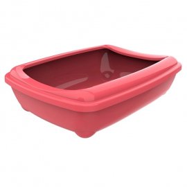 Moderna Arist-O-Tray туалет с бортиком для котов, коралловый