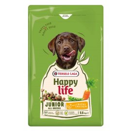 Happy Life JUNIOR CHICKEN корм для щенков всех пород КУРИЦА