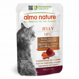 Almo Nature HFC JELLY TUNA & LOBSTER консервы для кошек ТУНЕЦ и ЛОБСТЕР, желе пауч