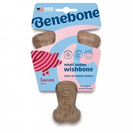 Benebone Puppy Wishbone Bacon жувальна іграшка для цуценят ВИЛОЧКОВА КІСТКА, смак БЕКОНА