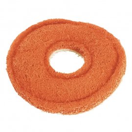 DoggyMan (ДоггіМен) Loofah Doughnut жувальна іграшка для чищення зубів собак ПОНЧИК ЛЮФА, смак КАРАМЕЛЬ, помаранчевий/бежевий