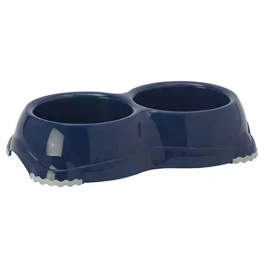 Moderna СМАРТІ подвійна миска пластикова для собак і кішок №1, чорнична