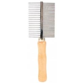 Trixie COMB DOUBLE SIDED гребінець двосторонній з дерев'яною ручкою (2396)