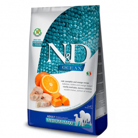 Farmina (Фарміна) N&D Grain Free Ocean Cod, Pumpkin & Orange Adult Medium & Maxi корм для собак середніх і великих порід ТРІСКА, ГАРБУЗ та АПЕЛЬСИН
