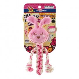DoggyMan Cotton Rabbit жувальна іграшка з пищалкою для собак КРОЛИК З КАНАТОМ
