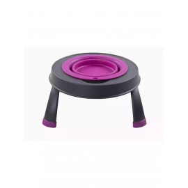 DEXAS Single Elevated Feeder - Миска одинарная на складной подставке для собак и кошек, пурпурный