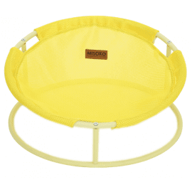 Misoko&Co (Місоко і Ко) Pet Bed Round складаний круглий лежак для тварин, ЖОВТИЙ
