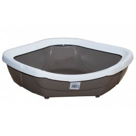 MP Bergamo CORNER OPEN туалет кутовий для котів, коричневий