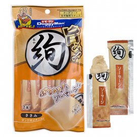 DoggyMan (ДоггіМен) Juicy Chicken Sausage with Cheese м'які ласощі для собак СОСИСКИ СОКОВИТА КУРКА З СИРОМ