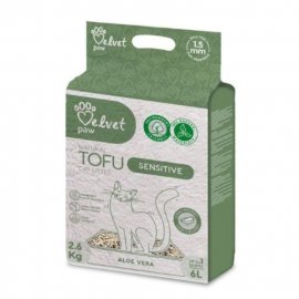 Velvet Paw Tofu Sensitive Aloe Vera гороховый наполнитель для кошек с повышенной чувствительностью АЛОЭ ВЕРА