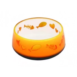 Trixie Миска пластикова для котів Lovely Cat, помаранчева