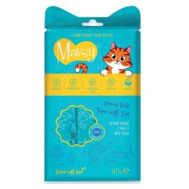 Mavsy Creamy Treats ласощі у вигляді крему для котів ТУНЕЦЬ та ТРІСКА