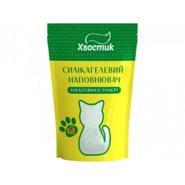 Хвостик Наполнитель силикагель мелкий с зелеными гранулами