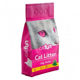Catfun Cat Litter бентонітовий наповнювач для котячого туалету АРОМАТ ДИТЯЧОЇ ПРИСИПКИ