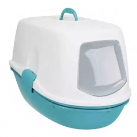 Trixie BERTO туалет для кота с фильтром и дополнительным ситом, голубой-серый