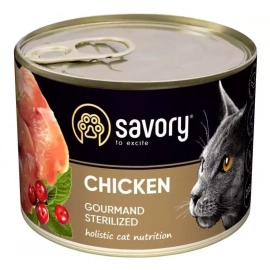Savory (Сейвори) GOURMAND STERILIZED CHICKEN влажный корм для стерилизованных котов (курица)