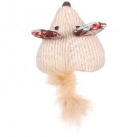 Flamingo Vinta Mouse шуршащая игрушка с кошачьей мятой и перьями для кошек