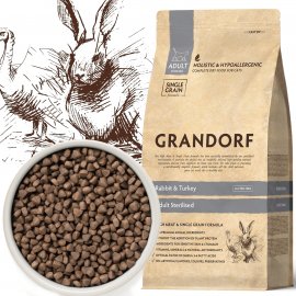 Grandorf (Грандорф) Rabbit & Turkey Adult Sterilised сухой корм для стерилизованных кошек КРОЛИК И ИНДЕЙКА