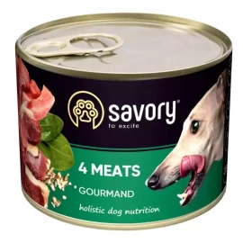 Savory (Сейвори) GOURMAND 4 MEATS влажный корм для взрослых собак (4 вида мяса) Savory (Сейвори) GOURMAND 4 MEATS влажный корм для взрослых собак (4 вида мяса)