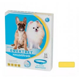 Ветсинтез Ефектвет Color нашийник від бліх і кліщів для собак, жовтий