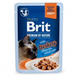 Brit Premium Cat Turkey Delicate Fillets in Gravy консерви для котів шматочки в соусі  ІНДИЧКА