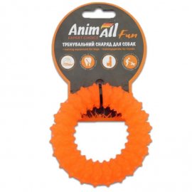 AnimAll Fun игрушка для собак КОЛЬЦО С ШИПАМИ, оранжевый