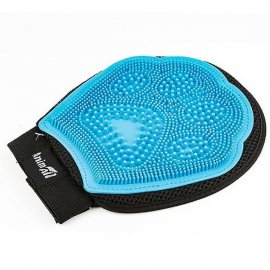 AnimAll Groom масажна рукавичка для вичісування шерсті для собак і кішок, блакитний