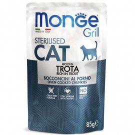 Monge Cat Grill Grain Free Sterilised Trout влажный корм для стерилизованных кошек ФОРЕЛЬ, пауч