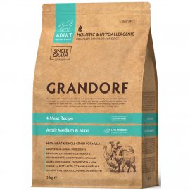 Grandorf (Грандорф) 4 Meat Recipe Adult Medium & Maxi Breeds сухой корм для собак средних и крупных пород 4 МЯСА