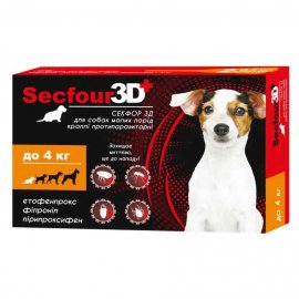 Secfour 3D (Секфор 3Д) Капли для собак от блох и клещей Secfour 3D (Секфор 3Д) Капли для собак от блох и клещей