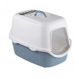 STEFANPLAST (Стефанпласт)  Cathy закрытый туалет с фильтром для кошек, сине-стальной