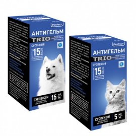 Ветсинтез Антигельм Trio суспензія від глистів для собак та котів Ветсинтез Антигельм Trio суспензія від глистів для собак та котів