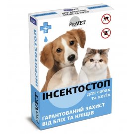 ProVet Інсектостоп краплі від бліх та кліщів для дорослих кішок та собак на основі фіпронілу ProVet Інсектостоп краплі від бліх та кліщів для дорослих кішок та собак на основі фіпронілу